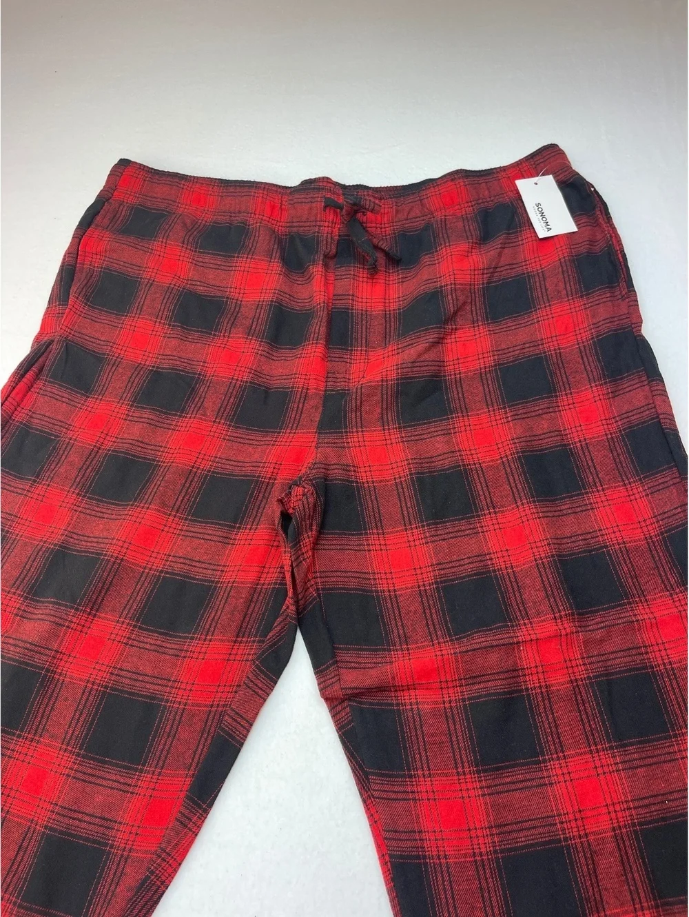 Sonoma XXL Red and Black Plaid Essential Flannel Pajama Pants